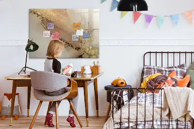 Tableau magnétique à dessiner marbre doré