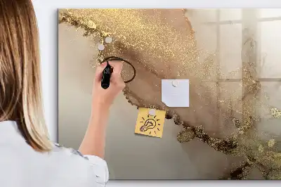 Tableau magnétique à dessiner marbre doré