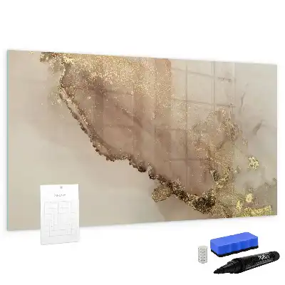 Tableau magnétique à dessiner marbre doré