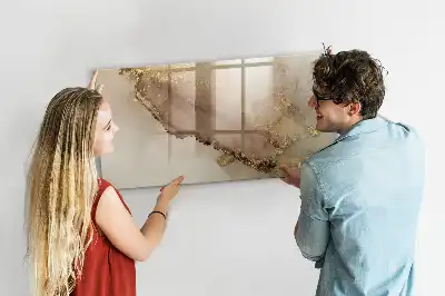 Tableau magnétique à dessiner marbre doré