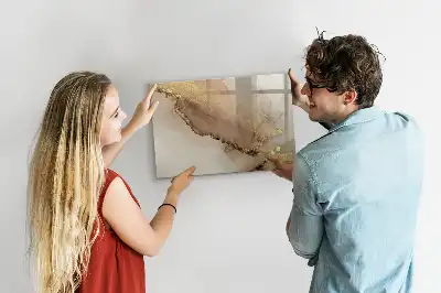 Tableau magnétique à dessiner marbre doré