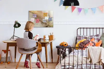 Tableau magnétique à dessiner marbre doré