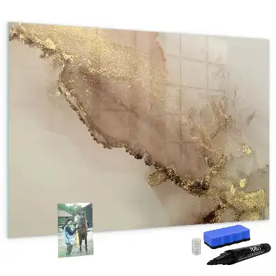 Tableau magnétique à dessiner marbre doré