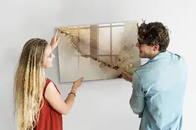 Tableau magnétique à dessiner marbre doré