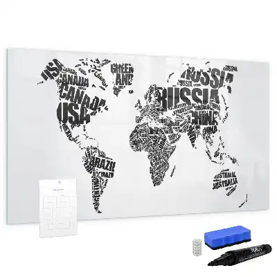 Carte du monde tableau magnétique à dessiner