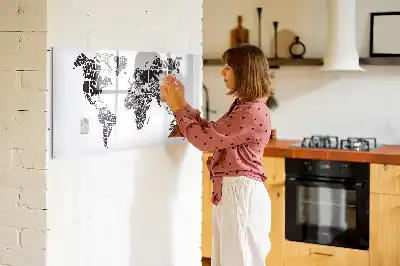 Carte du monde tableau magnétique à dessiner