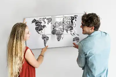 Carte du monde tableau magnétique à dessiner