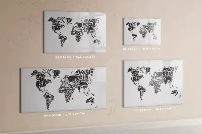 Carte du monde tableau magnétique à dessiner
