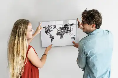 Carte du monde tableau magnétique à dessiner