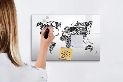 Carte du monde tableau magnétique à dessiner