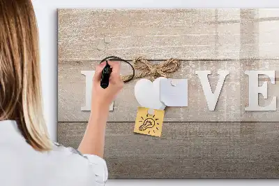 Tableau magnétique à dessiner motif texte amour