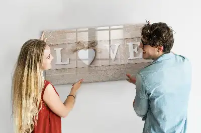 Tableau magnétique à dessiner motif texte amour