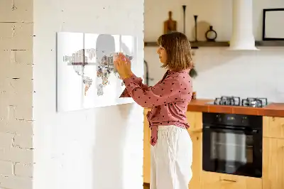 Tableau magnétique à dessiner avec carte en lettres colorées