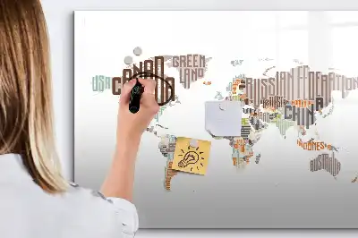 Tableau magnétique à dessiner avec carte en lettres colorées