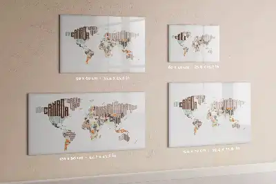 Tableau magnétique à dessiner avec carte en lettres colorées
