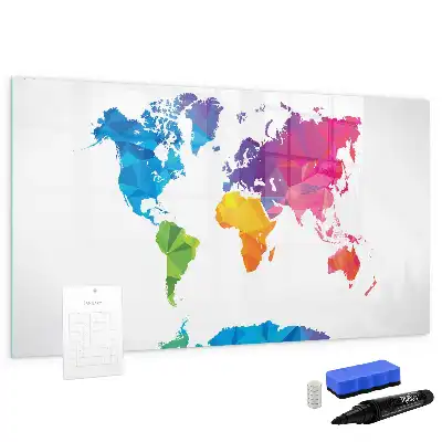 Tableau magnétique pour dessiner carte du monde abstraite