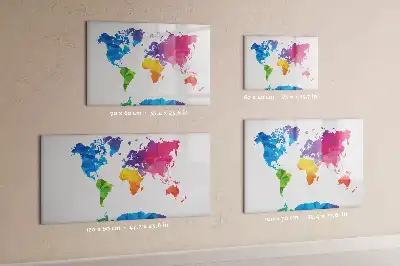 Tableau magnétique pour dessiner carte du monde abstraite