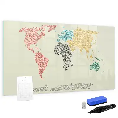 Carte du monde magnétique tableau pour dessiner