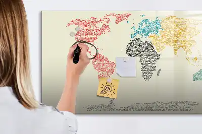 Carte du monde magnétique tableau pour dessiner