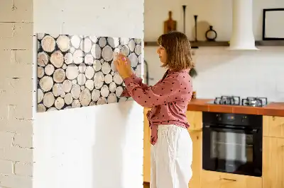 Tableau magnétique à dessiner motif troncs d'arbres coupés