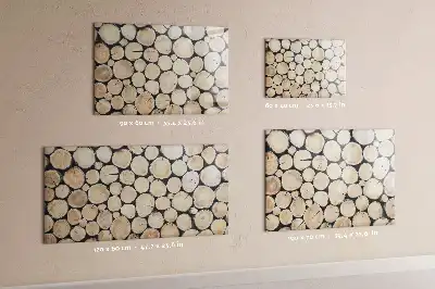 Tableau magnétique à dessiner motif troncs d'arbres coupés
