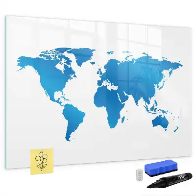 Tableau magnétique pour dessiner carte du monde