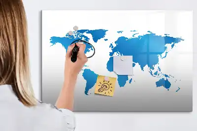 Tableau magnétique pour dessiner carte du monde