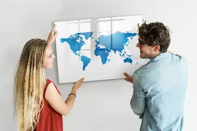 Tableau magnétique pour dessiner carte du monde