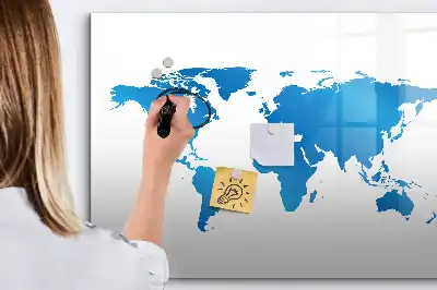 Tableau magnétique pour dessiner carte du monde