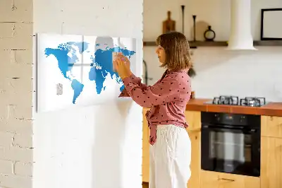 Tableau magnétique pour dessiner carte du monde