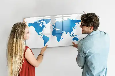 Tableau magnétique pour dessiner carte du monde