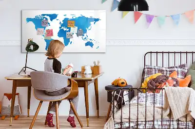 Tableau magnétique pour dessiner carte du monde