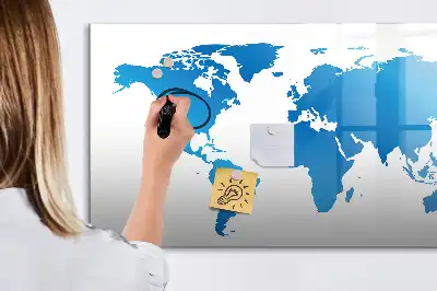 Tableau magnétique pour dessiner carte du monde