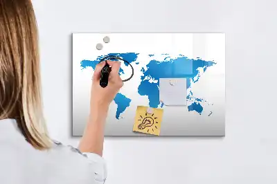 Tableau magnétique pour dessiner carte du monde