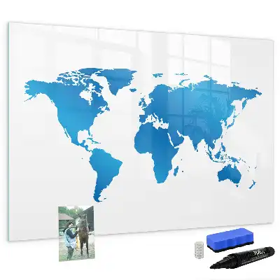 Tableau magnétique pour dessiner carte du monde