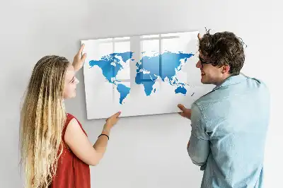 Tableau magnétique pour dessiner carte du monde