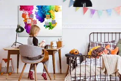 Tableau magnétique à dessiner arc-en-ciel de couleurs