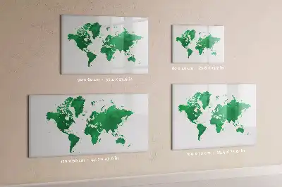 Tableau magnétique pour dessiner carte du monde verte