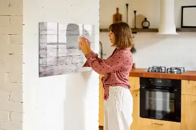 Tableau magnétique pour dessiner motif de planches en bois