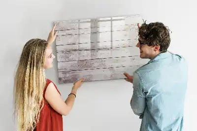 Tableau magnétique pour dessiner motif de planches en bois