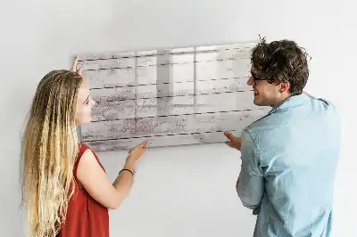 Tableau magnétique pour dessiner motif de planches en bois
