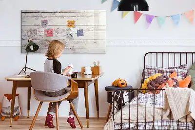 Tableau magnétique pour dessiner motif de planches en bois