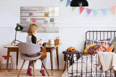Tableau magnétique pour dessiner motif de planches en bois