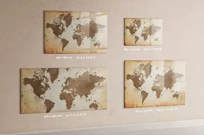Carte du monde magnétique à dessiner peinte à la main