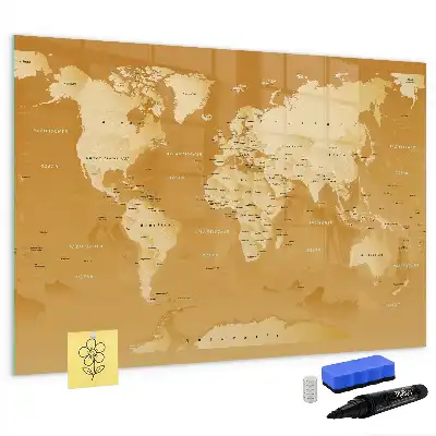 Carte du monde tableau magnétique à dessiner