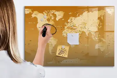 Carte du monde tableau magnétique à dessiner