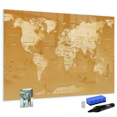Carte du monde tableau magnétique à dessiner