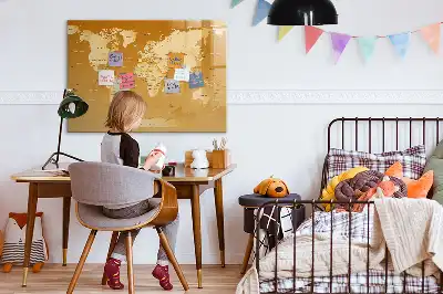 Carte du monde tableau magnétique à dessiner