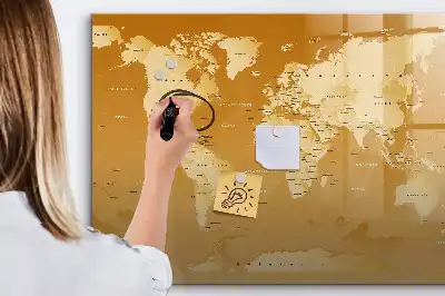 Carte du monde tableau magnétique à dessiner