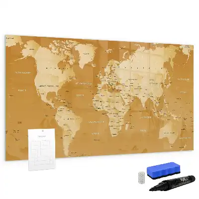 Carte du monde tableau magnétique à dessiner
